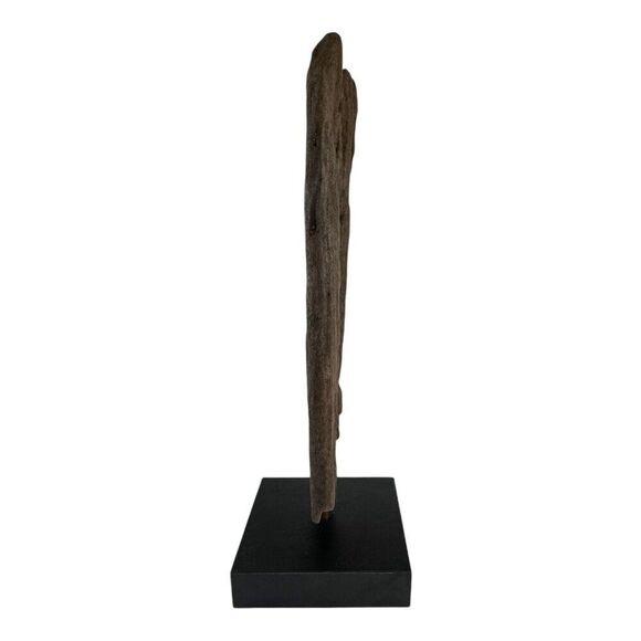 Unique Driftwood Sculpture With Colorful Glass Accents On Base Signed MCM Retro - Picture 2 of 11